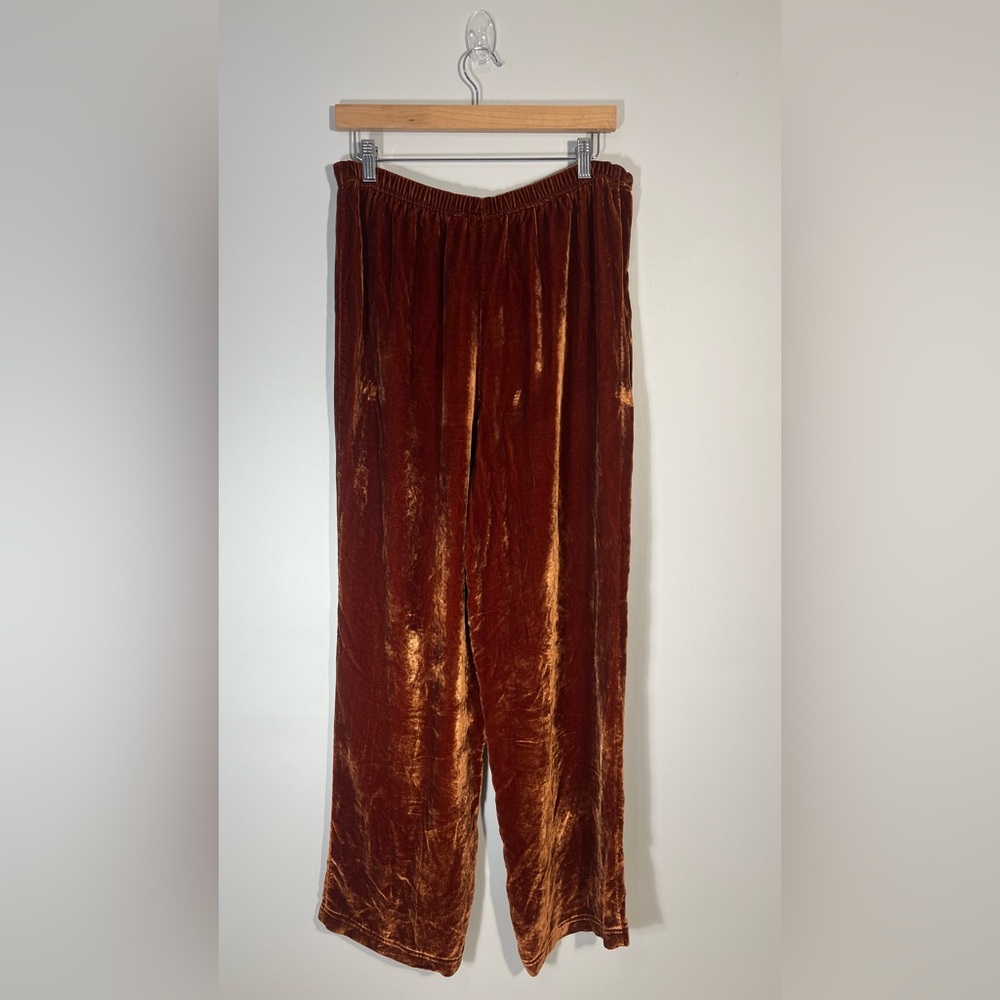 Victoria's Secret Velvet Drawstring Pants in Rust Brown Small - Picture 4 of 5